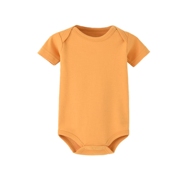 Summer Triangle Solid Colour Short-Sleeved Romper for Kids - Vogue Aura