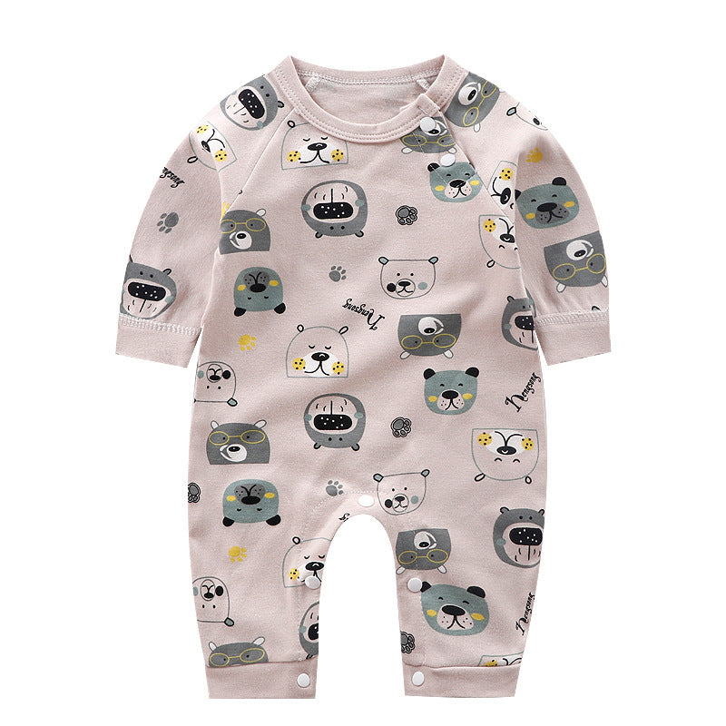 Long-Sleeved Cotton Baby Romper - Vogue Aura