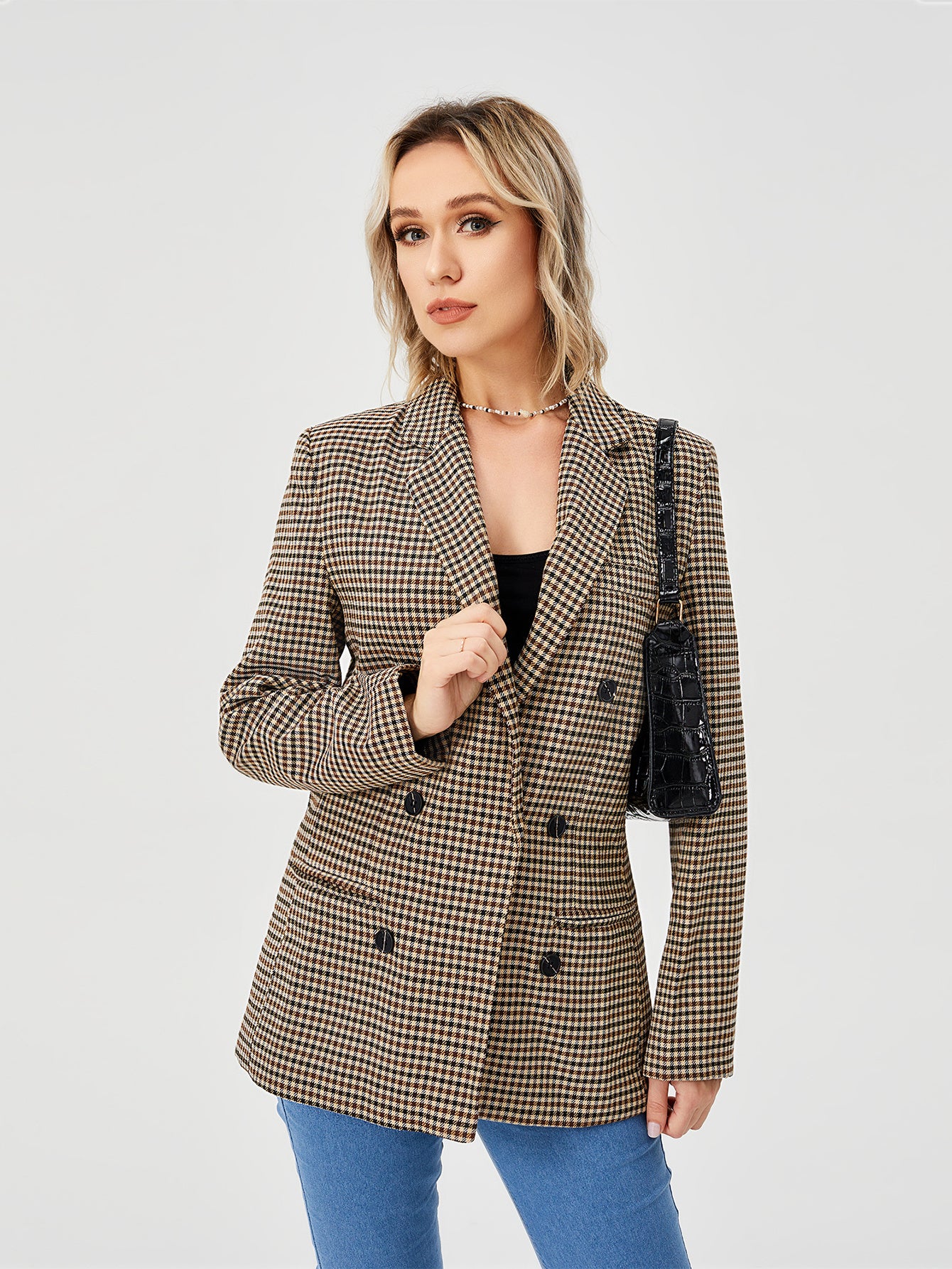 Women's Sophisticated Casual Blazer Jacket - Vogue Aura