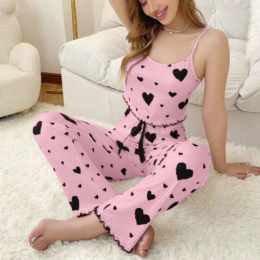 Mini Hearts print Pajamas - Vogue Aura