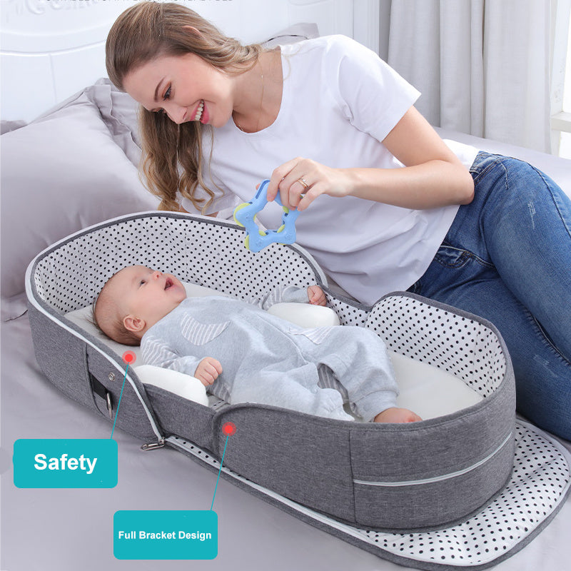 Portable Removable Folding Crib Baby Bed Mammy Bag - Vogue Aura