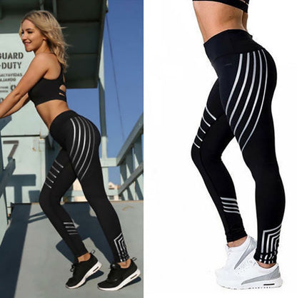 Women's Night Glowing Workout Leggings - Vogue Aura