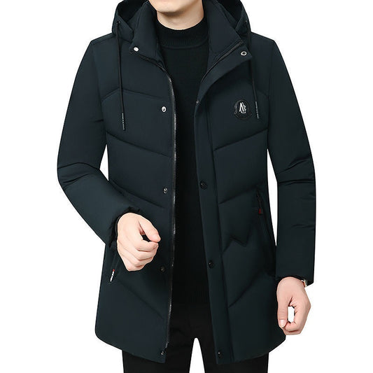 Luxurious Winter Coat for Middle-aged and Elderly Men - Vogue Aura