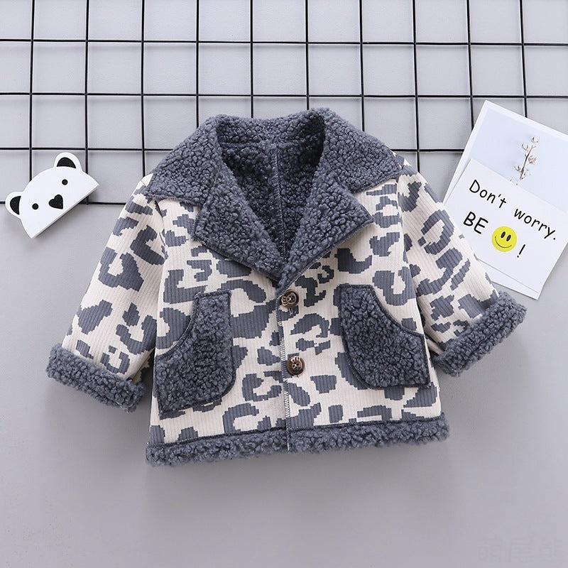 Boys and girls foreign style fur coat warm jacket - Vogue Aura