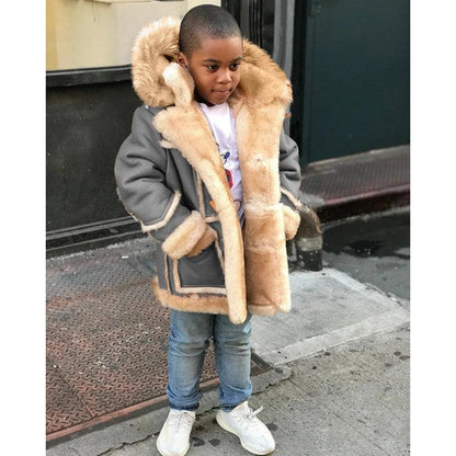 Cozy Hooded Fur-Lined Jacket for Boys