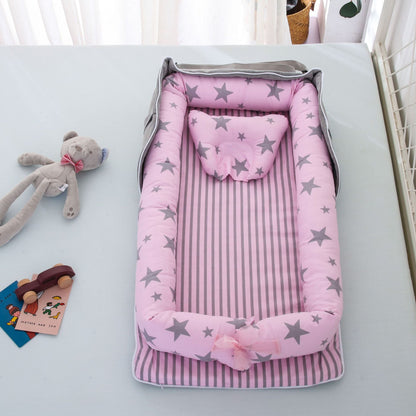 Cotton Portable Foldable Baby Bed - Vogue Aura