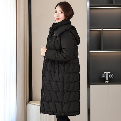 Mid-length Slim Fit Plus Size Women's Cotton-padded Winter Coat - Vogue Aura