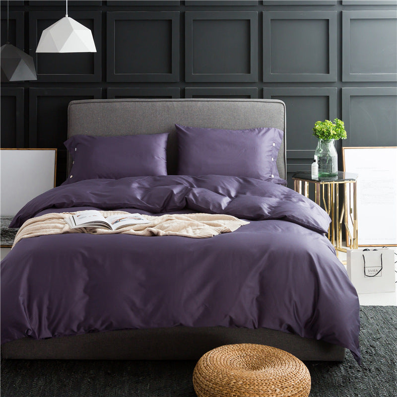 Pure Color Four-Piece Bedding Set - Vogue Aura