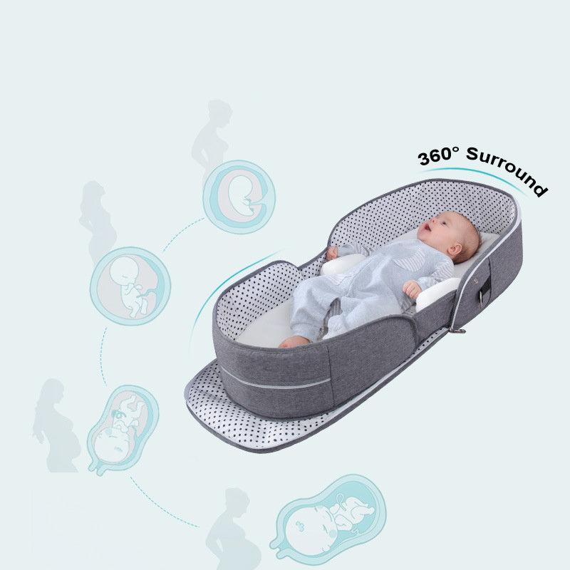 Portable Removable Folding Crib Baby Bed Mammy Bag - Vogue Aura