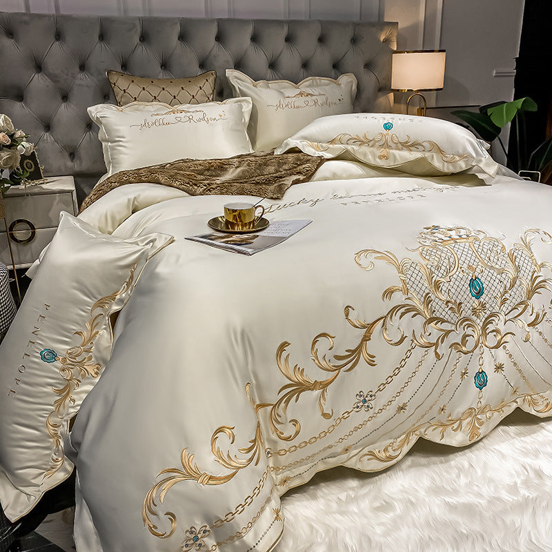 Ice Silk Quilt Sets Bed Sheets Bedding Four-piece Set - Vogue Aura