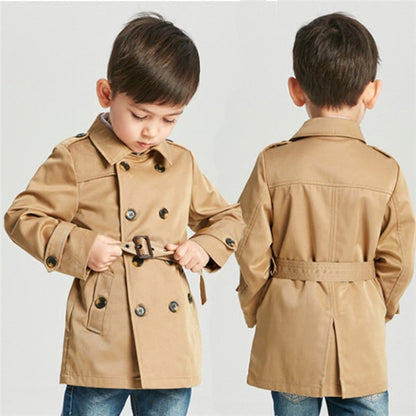 Kids' Overcoat Spring Boy's Trench Coat Mid-length - Vogue Aura