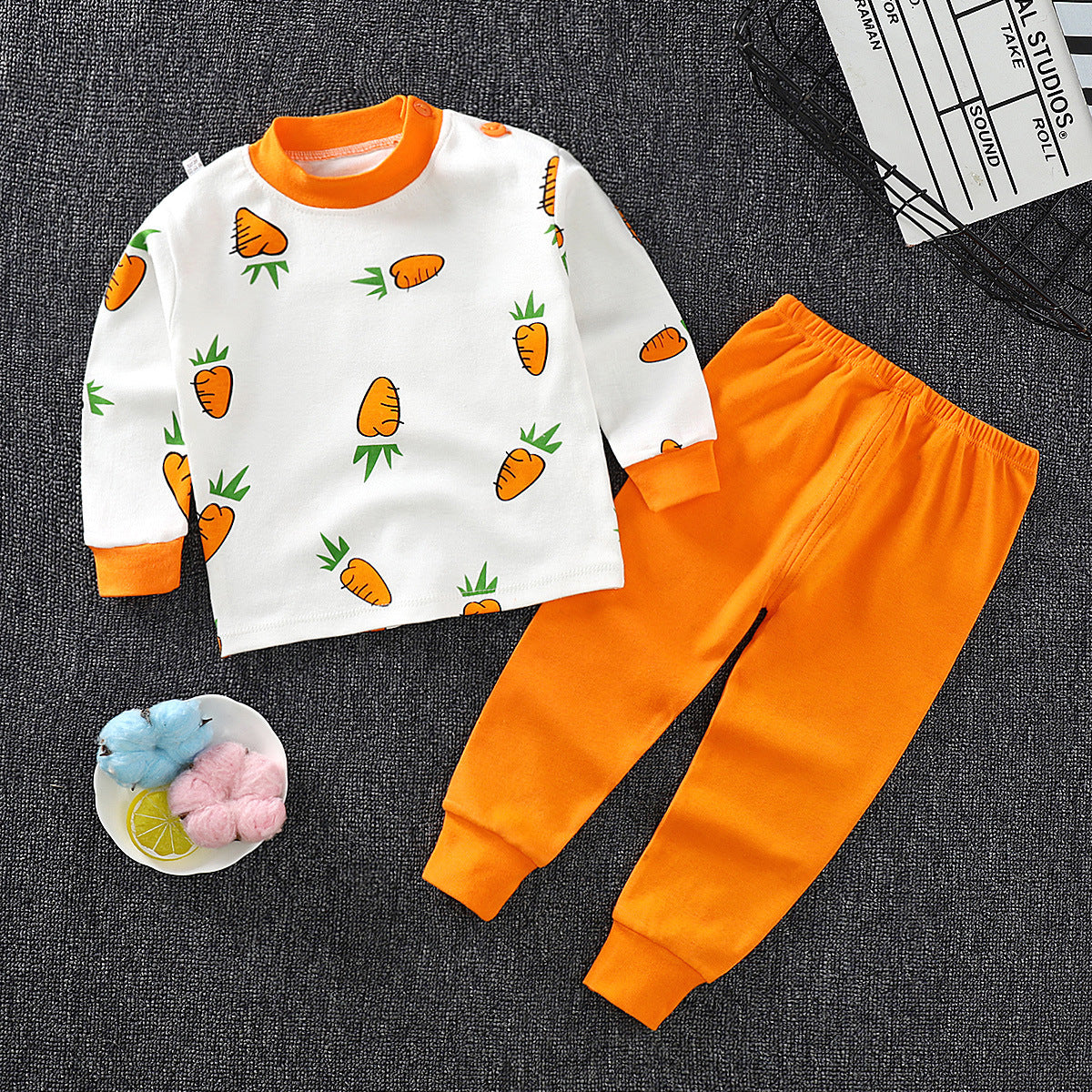 Cotton Children's Two-Piece Pajama Set with Fun Designs - Vogue Aura