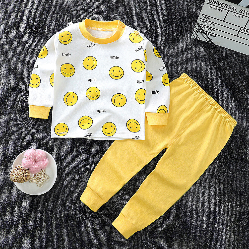 Cotton Children's Two-Piece Pajama Set with Fun Designs - Vogue Aura