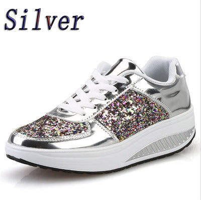 Sequin High-Top Women's Sneakers - Vogue Aura