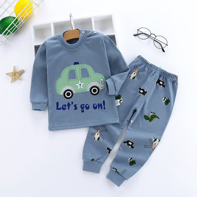 Autumn Long-Sleeved Cotton Children's Pants Suit - Vogue Aura