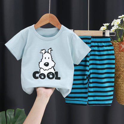 Casual Animal-Themed Two-Piece Set for Infants - Vogue Aura