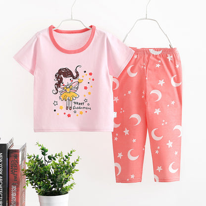 Korean Style Short Sleeve Trouser Set for Infants - Vogue Aura