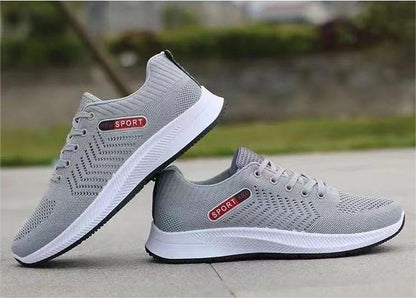 Men’s Breathable Fly Woven Casual Shoes - Vogue Aura