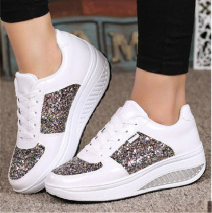 Sequin High-Top Women's Sneakers - Vogue Aura