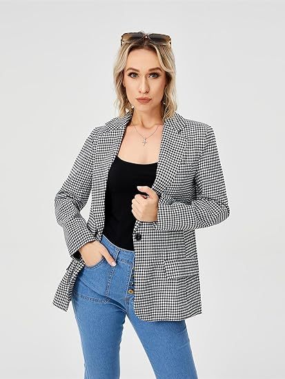 Women's Sophisticated Casual Blazer Jacket - Vogue Aura