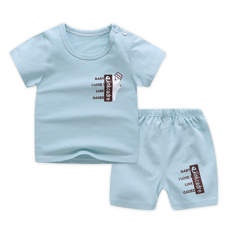 Casual Short Sleeve Pants Suit for Infants and Young Children - Vogue Aura