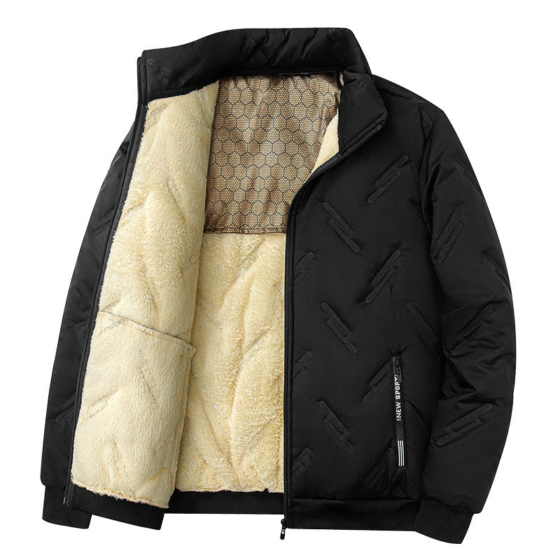 Graphene-Design Cotton Coat with Fleece Jacket for Winter Warmth - Vogue Aura