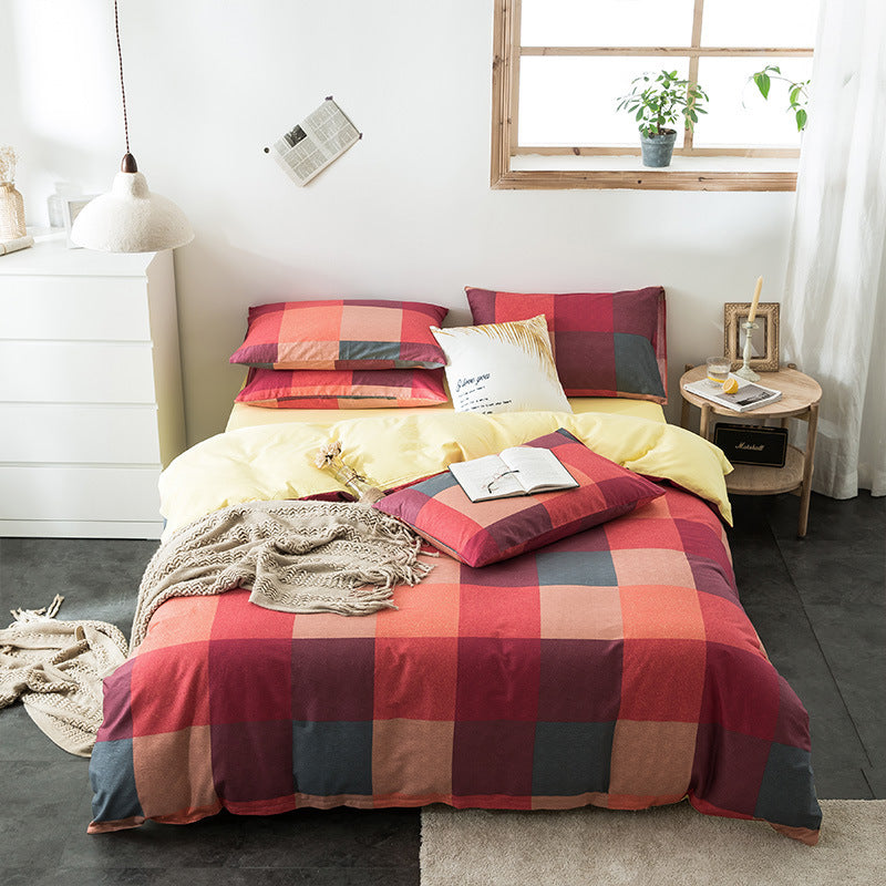 Check Cotton Bedding - Vogue Aura