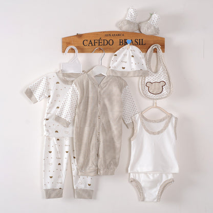 8-Piece Newborn Cotton Suit Set - Vogue Aura