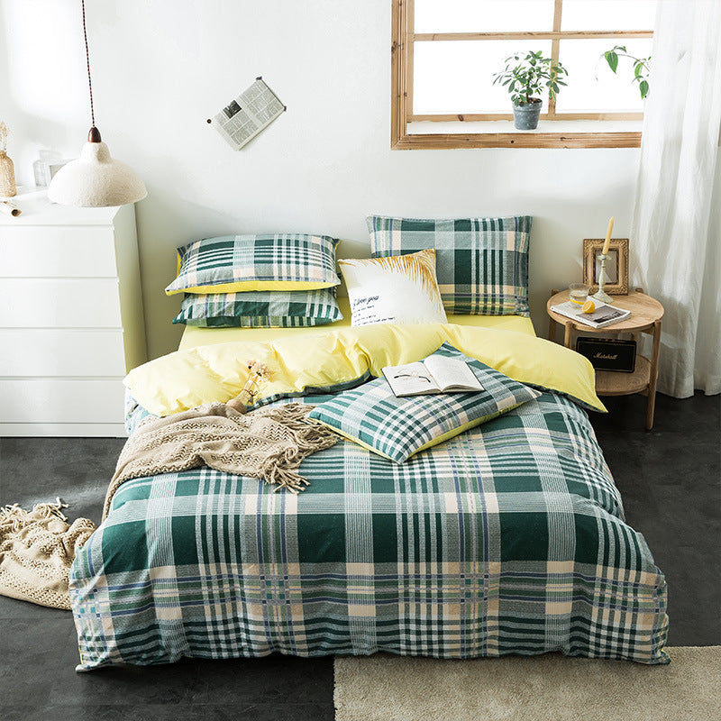 Check Cotton Bedding - Vogue Aura