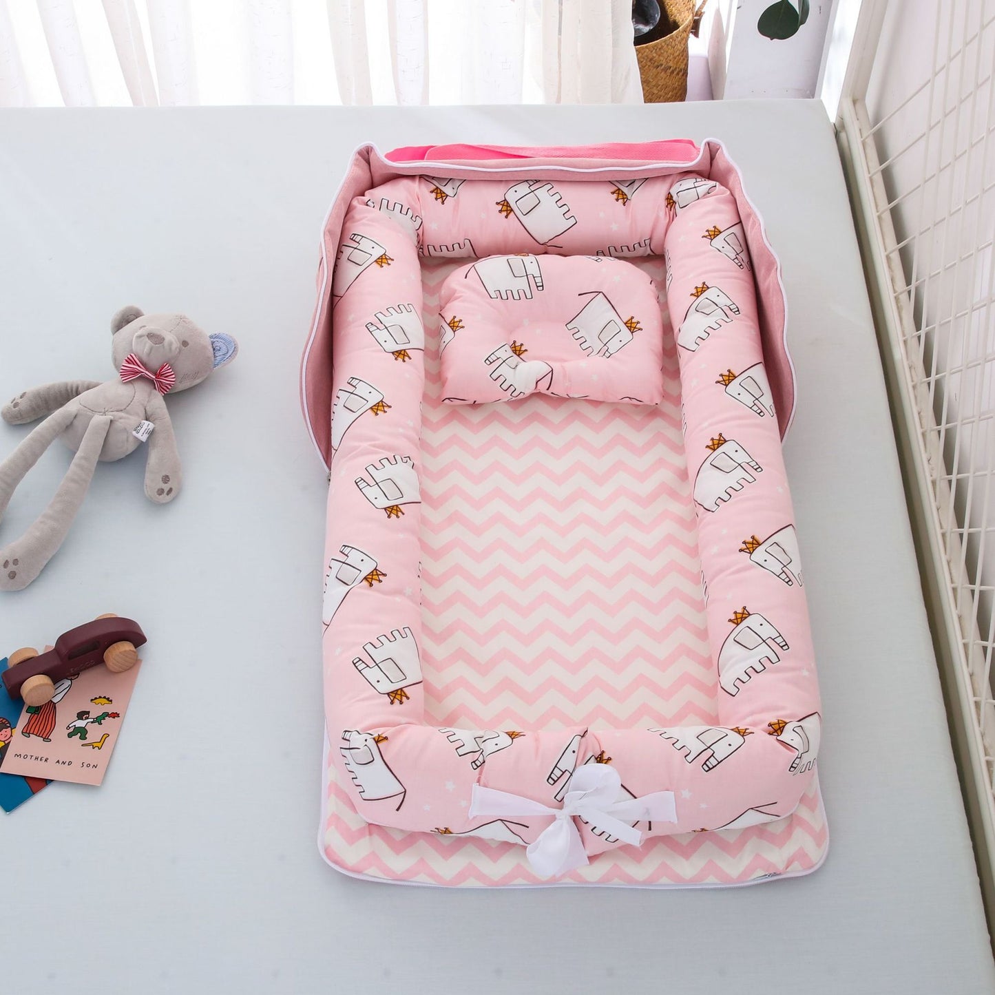 Cotton Portable Foldable Baby Bed - Vogue Aura