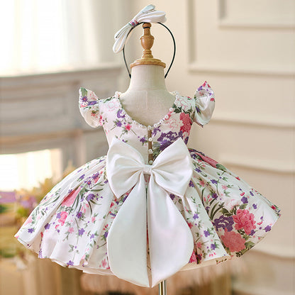 Fashion Personalized Girl's Flower Princess Dress - Vogue Aura