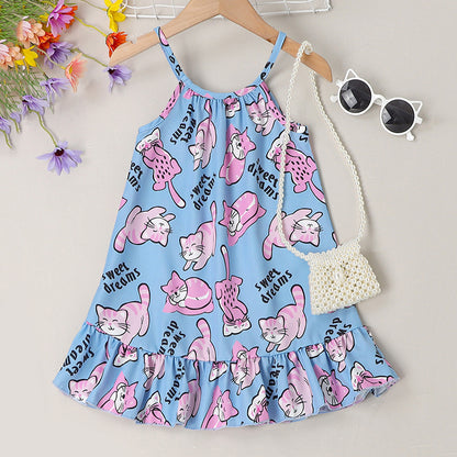 Spring And Summer Strap Skirt For Children - Vogue Aura