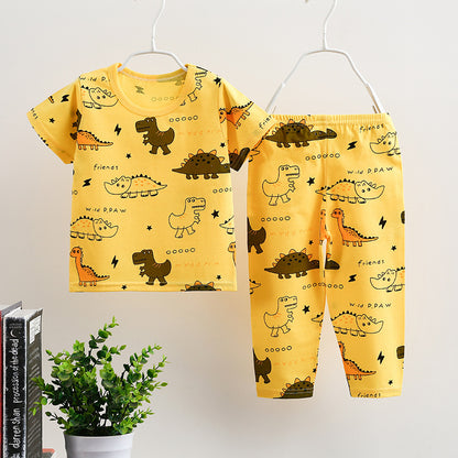 Korean Style Short Sleeve Trouser Set for Infants - Vogue Aura