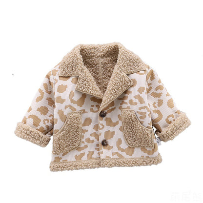 Boys and girls foreign style fur coat warm jacket - Vogue Aura