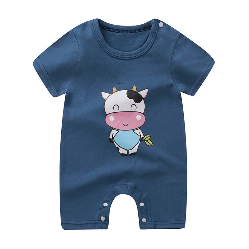 Pure Cotton Short Sleeve Baby Jumpsuits in Fun Designs - Vogue Aura