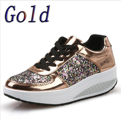 Sequin High-Top Women's Sneakers - Vogue Aura