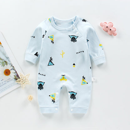 Long-Sleeved Cotton Baby Romper - Vogue Aura