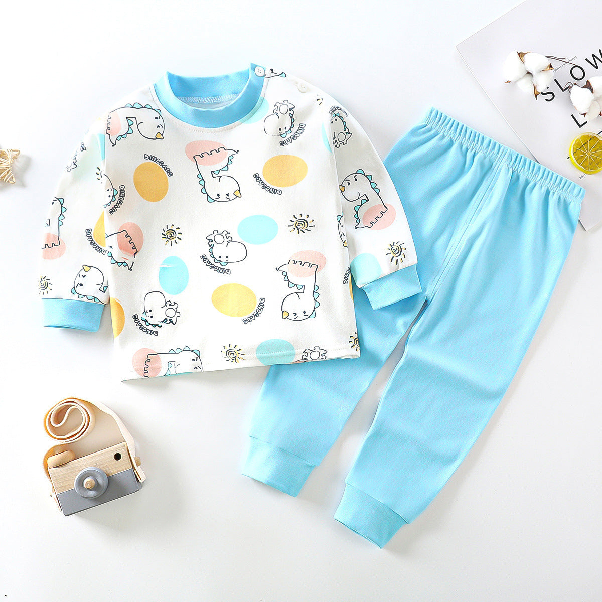 Pure Cotton Cartoon Long Johns Set for Kids - Vogue Aura