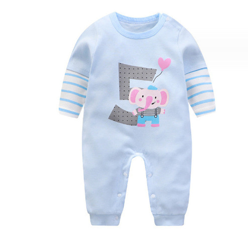 Adorable Long Sleeve Baby Romper in Fun Designs - Vogue Aura