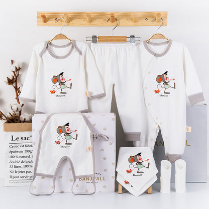 Charming Baby Suit Set in Combed Cotton with Accessories - Vogue Aura