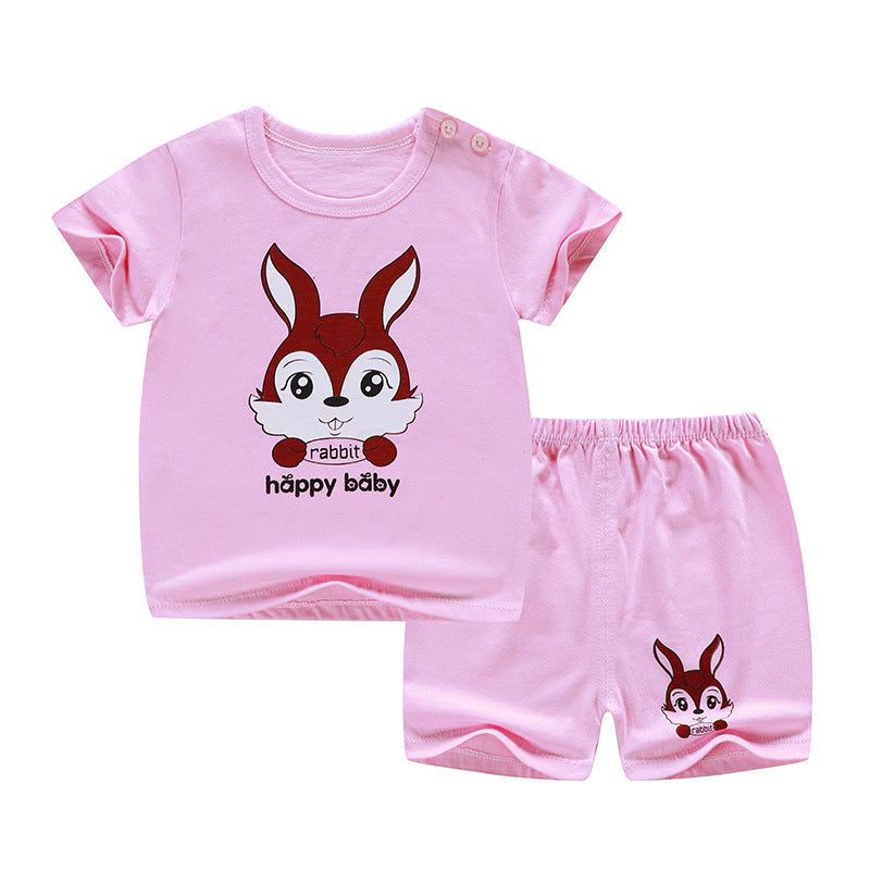 Casual Short Sleeve Pants Suit for Infants and Young Children - Vogue Aura