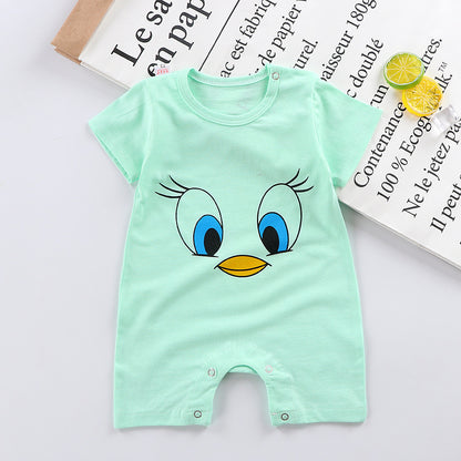 Short Sleeve Cotton Baby Jumpsuit