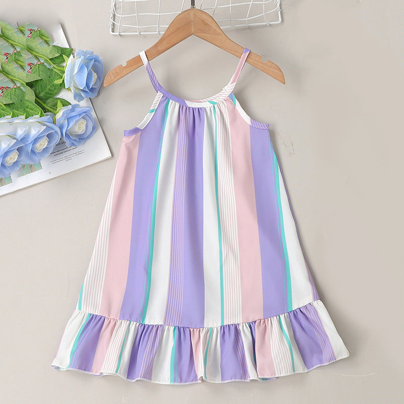 Spring And Summer Strap Skirt For Children - Vogue Aura