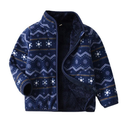 Cozy Cartoon Fleece Jacket for Kids with Plush Lining - Vogue Aura