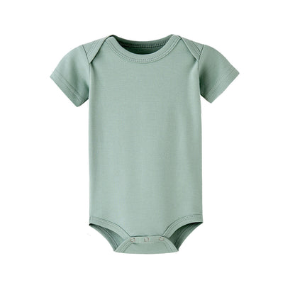 Summer Triangle Solid Colour Short-Sleeved Romper for Kids - Vogue Aura