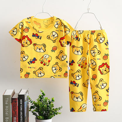 Korean Style Short Sleeve Trouser Set for Infants - Vogue Aura