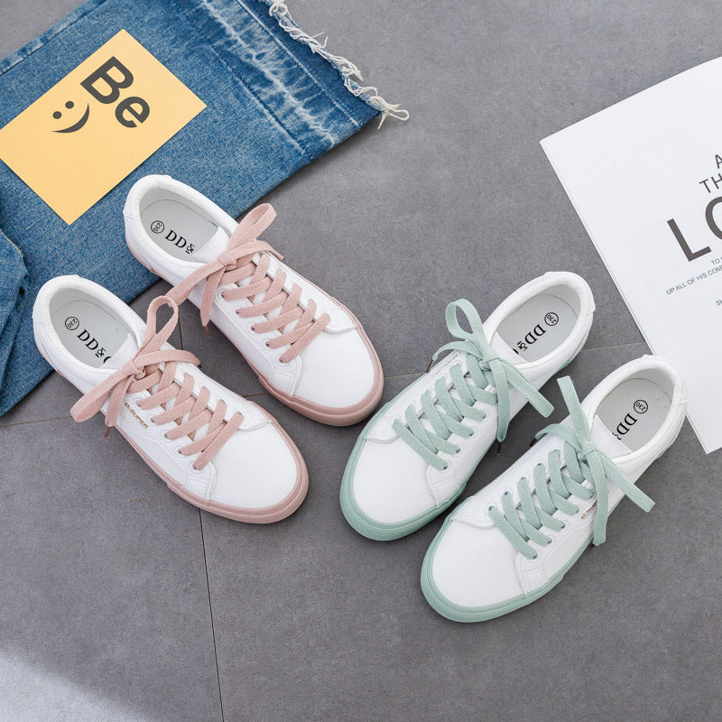 Trendy Flat Canvas Sneakers for Girls - Vogue Aura