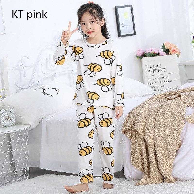 Adorable Cartoon Long-Sleeved Autumn Pajamas for Kids - Vogue Aura