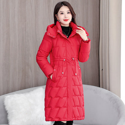 Mid-length Slim Fit Plus Size Women's Cotton-padded Winter Coat - Vogue Aura