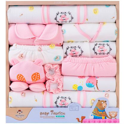 18 Piece Cotton Newborn Clothes Gift Box Set - Vogue Aura